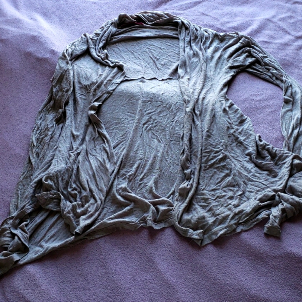 Thin gray flowy sweater